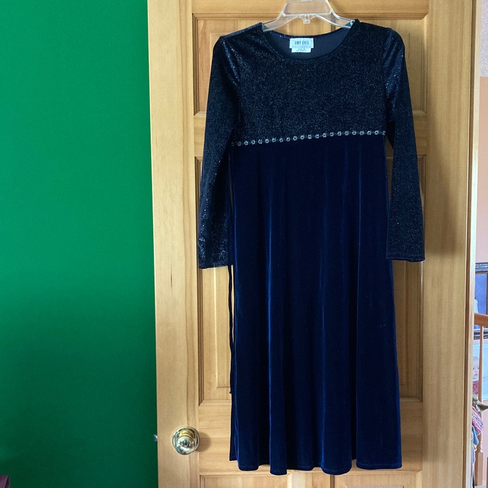 Amy Byer Sparkling Navy Dress